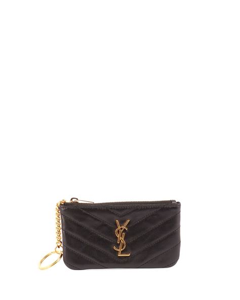 ysl keypouch|Saint Laurent Monogram Quilted Leather Key Pouch.